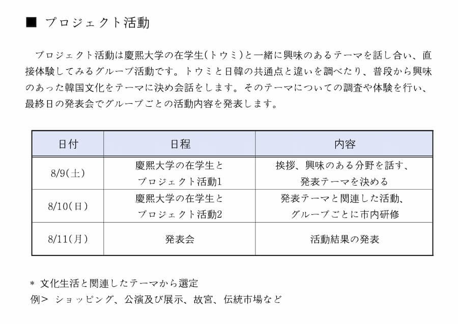 プロジェクト活動詳細